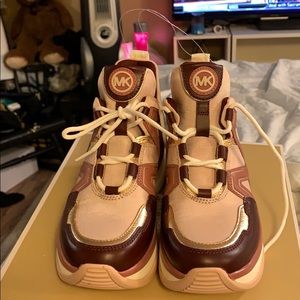 Micheal kors olympia trainer canvas sneakers